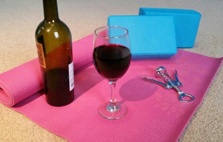 yoga and wine