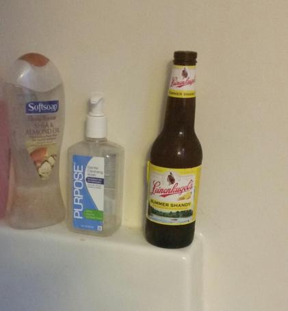 shower beer